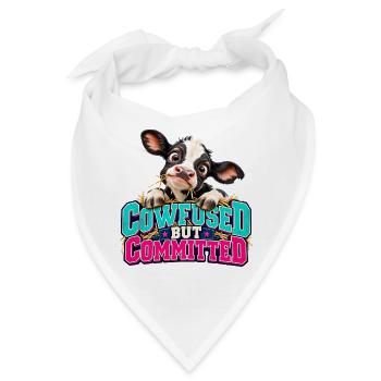 Cowfused But Committed - Bandana - Weiß - Vorne