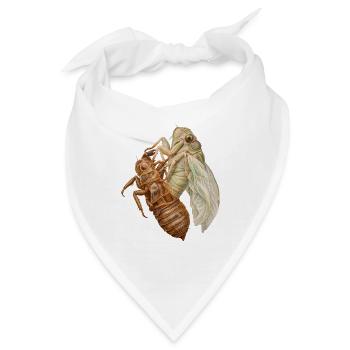 Das leere Muschel-Zikaden-Tee - Bandana - Weiß - Vorne
