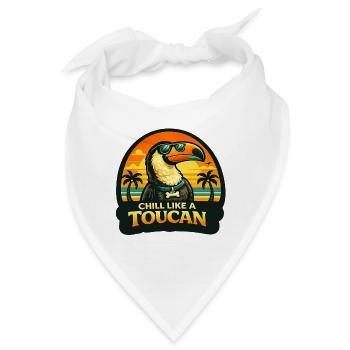 Chill wie ein Toucan - Bandana - Weiß - Vorne