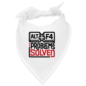 ALT+F4: Probleme gelöst – Geek & Tech Humor - Bandana - Weiß - Vorne