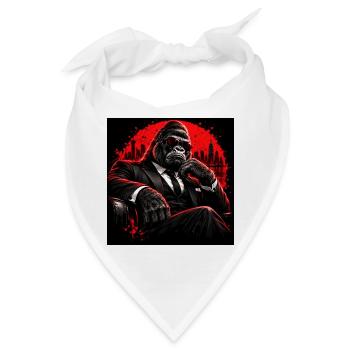 Red Black Business Gorilla - Bandana - Weiß - Vorne