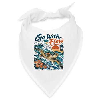 Go With the Flow – Honu Meeresschildkröte - Bandana - Weiß - Vorne
