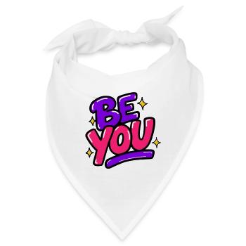 GEN Z ZITIERT TYPOGRAFIEDESIGN – Be You - Bandana - Weiß - Vorne