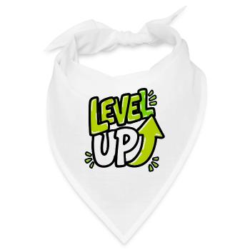 GEN Z ZITIERT TYPOGRAFIEDESIGN – Level Up Neon - Bandana - Weiß - Vorne