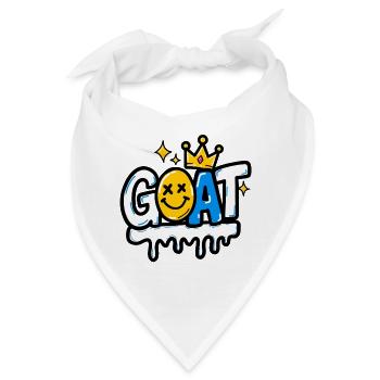GEN Z ZITATE – Goat Crown Graffiti Smile - Bandana - Weiß - Vorne