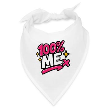 GEN Z ZITIERT TYPOGRAFIE-DESIGN – 100 % ICH - Bandana - Weiß - Vorne