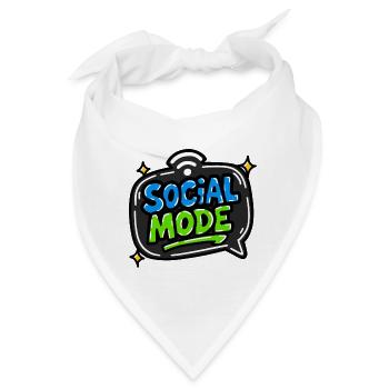 GEN Z ZITIERT TYPOGRAFIE-DESIGN – SOZIALER MODUS - Bandana - Weiß - Vorne