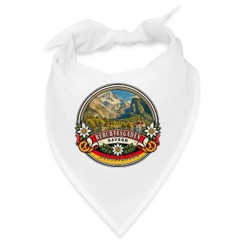 Berchtesgaden Bayern Vintage Reisedesign - Bandana - Weiß - Vorne