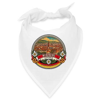 Würzburg Bayern Vintage Reisedesign - Bandana - Weiß - Vorne