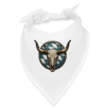 Bayern Schädel Nordmann - Bandana - Weiß - Vorne