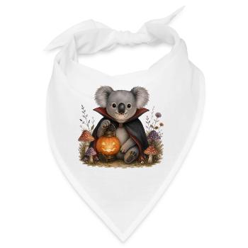 Vampir-Halloween-Koala mit Laterne - Bandana - Weiß - Vorne
