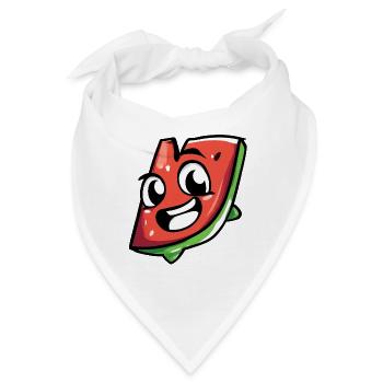 Frech-fröhliche Wassermelonen Scheibe - Bandana - Weiß - Vorne