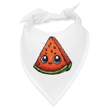 Kawaii Wassermelonen Slice - Bandana - Weiß - Vorne
