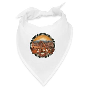 Utah Delicate Arch Canyon Vintage-Reisegeschenk - Bandana - Weiß - Vorne