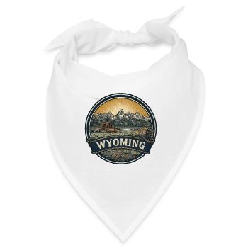 Reisesouvenir der Wyoming Grand Teton Mountains - Bandana - Weiß - Vorne