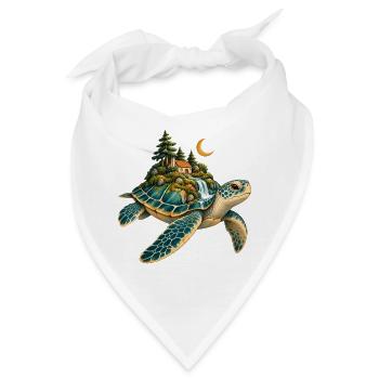 Insel auf der Arche: Magic Turtle - Bandana - Weiß - Vorne