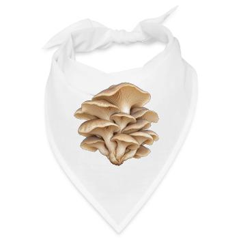 Austernpilz-Illustration - Bandana - Weiß - Vorne