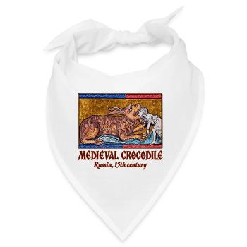 Mittelalterliches Krokodil-Russland, 15. Jahrhundert - Bandana - Weiß - Vorne