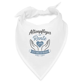 Altenpfleger in Rente jetzt sorge ich für mich - Bandana - Weiß - Vorne