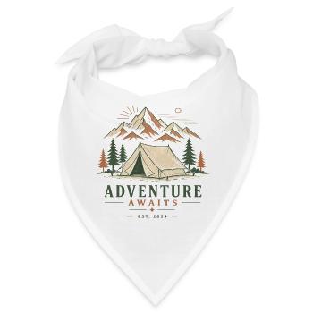 Abenteuer Erwarten: Bergzelt Szene - Bandana - Weiß - Vorne