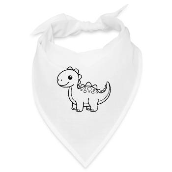 Dino Dinosaurier - Bandana - Weiß - Vorne