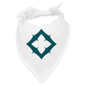 Spitzen-Raute Muster - Bandana - Weiß - Vorne