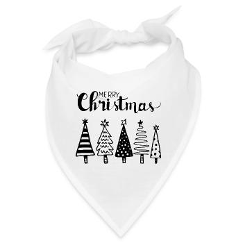 Weihnachtsbäume 2026 Weihnachten Christmas - Bandana - Weiß - Vorne