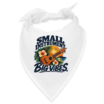 Small Instrument Big Vibes – Ukulele - Bandana - Weiß - Vorne