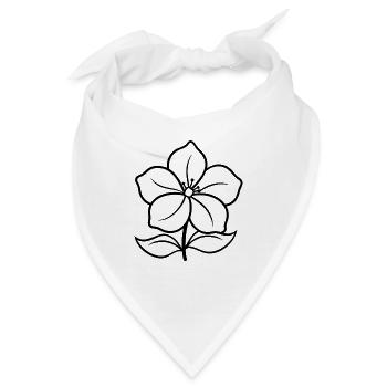Hartriegelblume - Bandana - Weiß - Vorne