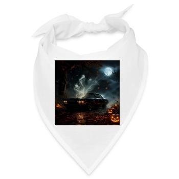 Geisterauto Halloween-Mond - Bandana - Weiß - Vorne