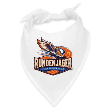 Rundenjäger – Jeder Schritt zählt - Bandana - Weiß - Vorne