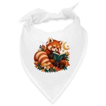 Red Panda Law at Night - Bandana - Weiß - Vorne