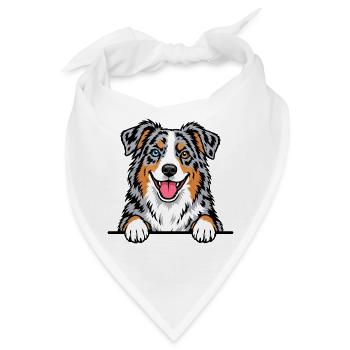 Aussie Australian Shepherd - Bandana - Weiß - Vorne