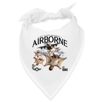 Airborne Flughörnchen – Vintage Flieger Design - Bandana - Weiß - Vorne
