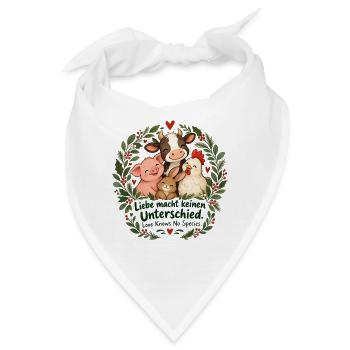 Liebe macht keinen Unterschied - Bandana - Weiß - Vorne