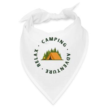 Camping Adventure Circle Logo - Bandana - Weiß - Vorne
