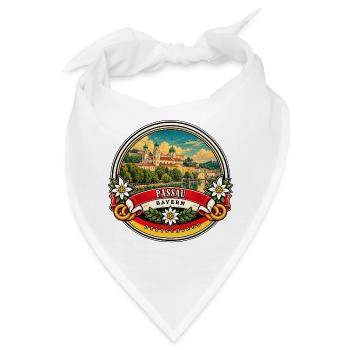 Passau Bayern Vintage Reisedesign - Bandana - Weiß - Vorne