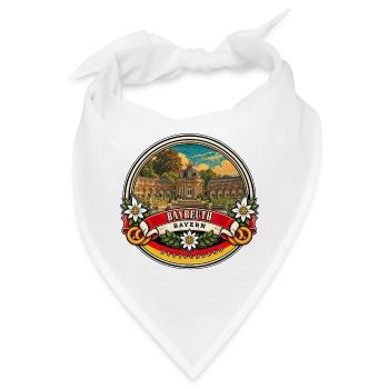 Bayreuth Bayern Vintage Reisedesign - Bandana - Weiß - Vorne