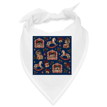 Prunkvolle Weihnachtskarussell-Medley - Bandana - Weiß - Vorne