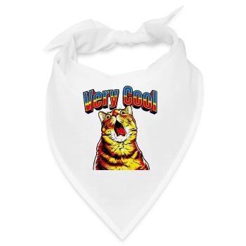 Very Cool Schreiende Katze Meme Pop Art - Bandana - Weiß - Vorne