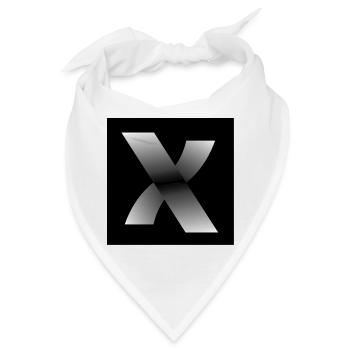 Metallisches X-Gradientendesign - Bandana - Weiß - Vorne