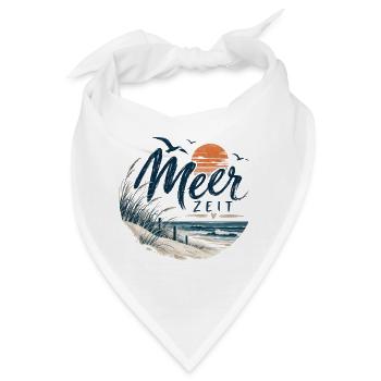 MeerZeit Strandbild - Bandana - Weiß - Vorne