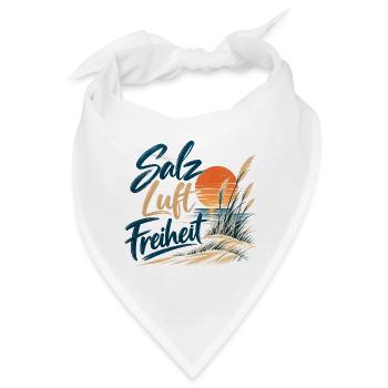 Salzluft Freiheit am Strand - Bandana - Weiß - Vorne