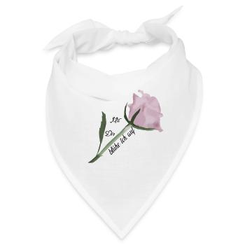 Rosen-Aquarell: zarte Blüte - Bandana - Weiß - Vorne