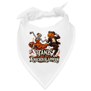 Tanz, bis die Knochen klappern - Bandana - Weiß - Vorne
