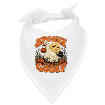 Spooky Goosy – Vintage-Halloween-Geistergans - Bandana - Weiß - Vorne