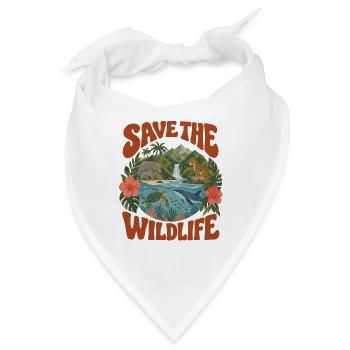 Save The Wildlife - Bandana - Weiß - Vorne