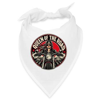 Königin der Straße Motorrad-Logo - Bandana - Weiß - Vorne