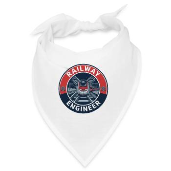 Eisenbahnlokführer-Hochgeschwindigkeitszug-Abzeichen als Geschenk - Bandana - Weiß - Vorne