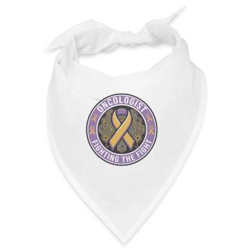 Onkologe Fighting The Fight Band Abzeichen-Geschenk - Bandana - Weiß - Vorne